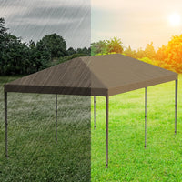 Garvee 10'x20' Pop-Up Canopy Tent - 210D Oxford Fabric Portable Instant Commercial Tent with 4 Sidewalls, 12 Stakes & 6 Sandbags for Events, Khaki