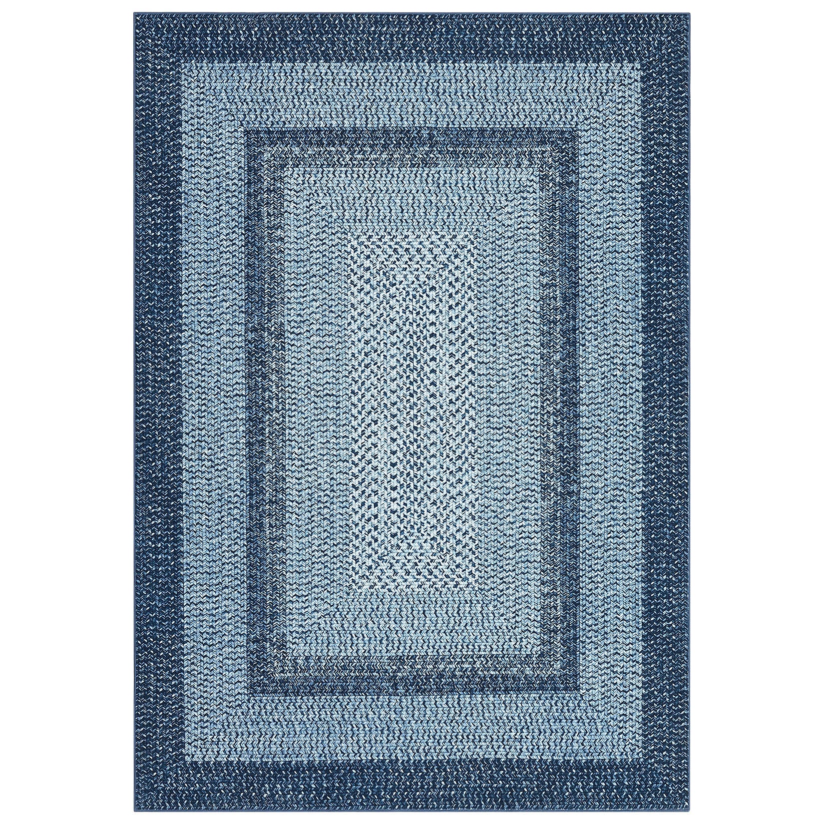 Garvee Printed Rugs Braided Pattern Washable 4x6 Non Slip Soft Low Pile Stain Resistant Entryway Living Room Kitchen Bedroom Nursery