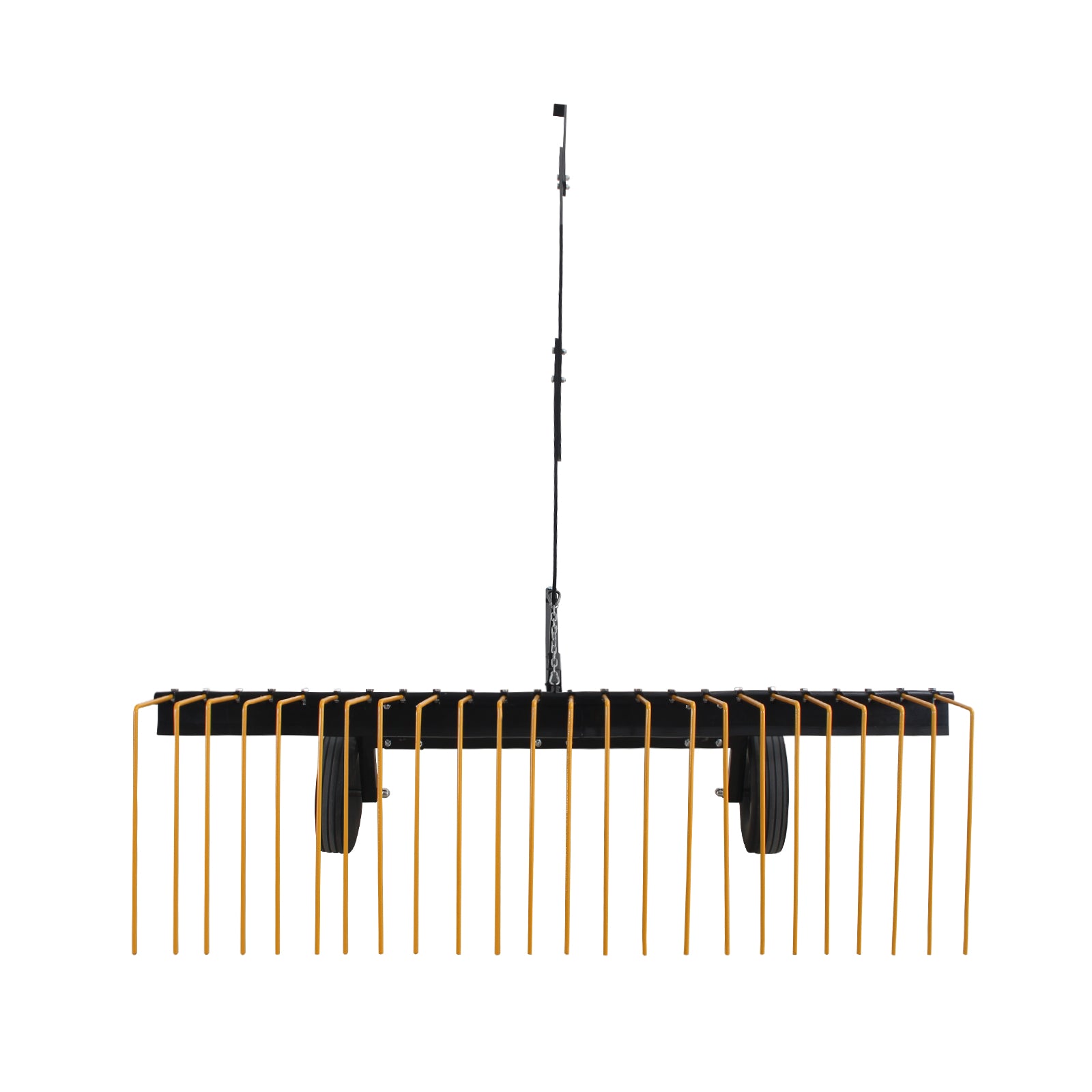 Garvee 60 Inch ATV Tow Behind Durable Corrosion Resistant Steel Pine Straw Rake, Landscape Rake, Dethatcher Rake for Tractor