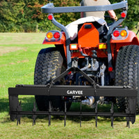 Garvee 32" Tow-Behind Spike Lawn Aerator for Tractor, Heavy-Duty Steel Tines, Extra-Wide Tow Bar, Soil Penetrator for Lawn & Farm