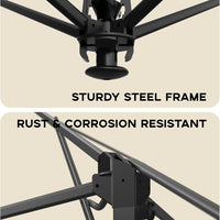 Garvee 12'x12' Pop-Up Instant Gazebo Tent - Double Roof Portable Patio Sun Shelter Outdoor Canopy for Deck, Backyard, Garden, Lawn, Khaki & Beige