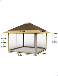12*12FT Pop-up Canopy Tent, Mesh Sidewalls for Outdoor Events
