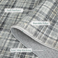 Garvee Plaid Green 8x10 Bedroom Rug Large Area Rugs for Living Room Modern Office Rug Distressed Rug Low Pile Farmhouse Floor Cover Non Slip Checkered Rug Green