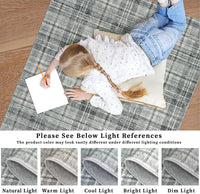 Garvee Plaid Green 8x10 Bedroom Rug Large Area Rugs for Living Room Modern Office Rug Distressed Rug Low Pile Farmhouse Floor Cover Non Slip Checkered Rug Green