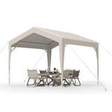 Garvee 7'x7' Commercial Canopy Tent with Waterproof Tarp for Outdoor Sun Shelter Party Camping Market Wedding - Beige