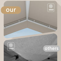 Garvee 10'x10' Canopy Party Tent with Waterproof Tarp - Outdoor Event Shelter for Party, Camping, Market, Wedding, BBQ, Beige