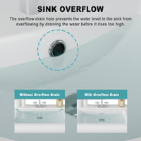 Garvee Modern White Ceramic Pedestal Bathroom Sink + Classic Clean Lines + Geometric Shape + Overflow + 3 Pre-Drilled Holes + Fits 4-Inch Faucets + Home, Hotel, Public Restroom