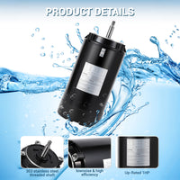 Garvee 1HP Pool Pump Motor Replacement, 115/230V Single Speed, 56Y Frame Threaded Shaft, Compatible with Hayward, Century, AO Smith, B2852/B2853