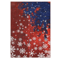Garvee Washable Rug 8x10 Area Rug for Bedroom Modern Christmas Rug Snowflake Living Room Rug Non Slip Carpet Soft Stain Resistant Large Area Rug for Holiday Dining Room Classroom 8'x10' Red&Blue
