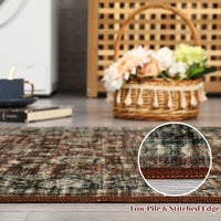 Garvee Hallway Rugs, Machine Washable Traditional Rug, Non Slip Floor Carpet, Low Pile Soft Printed Vintage Rug for Home Decor Entryway Bed Room Laundry Room Indoor