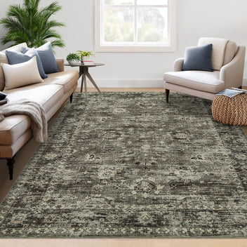 Garvee Hallway Rugs, Machine Washable Traditional Rug, Non Slip Floor Carpet, Low Pile Soft Printed Vintage Rug for Home Decor Entryway Bed Room Laundry Room Indoor