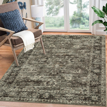 Garvee Hallway Rugs, Machine Washable Traditional Rug, Non Slip Floor Carpet, Low Pile Soft Printed Vintage Rug for Home Decor Entryway Bed Room Laundry Room Indoor