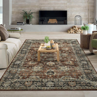 Garvee Hallway Rugs, Machine Washable Traditional Rug, Non Slip Floor Carpet, Low Pile Soft Printed Vintage Rug for Home Decor Entryway Bed Room Laundry Room Indoor