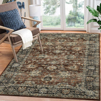 Garvee Hallway Rugs, Machine Washable Traditional Rug, Non Slip Floor Carpet, Low Pile Soft Printed Vintage Rug for Home Decor Entryway Bed Room Laundry Room Indoor