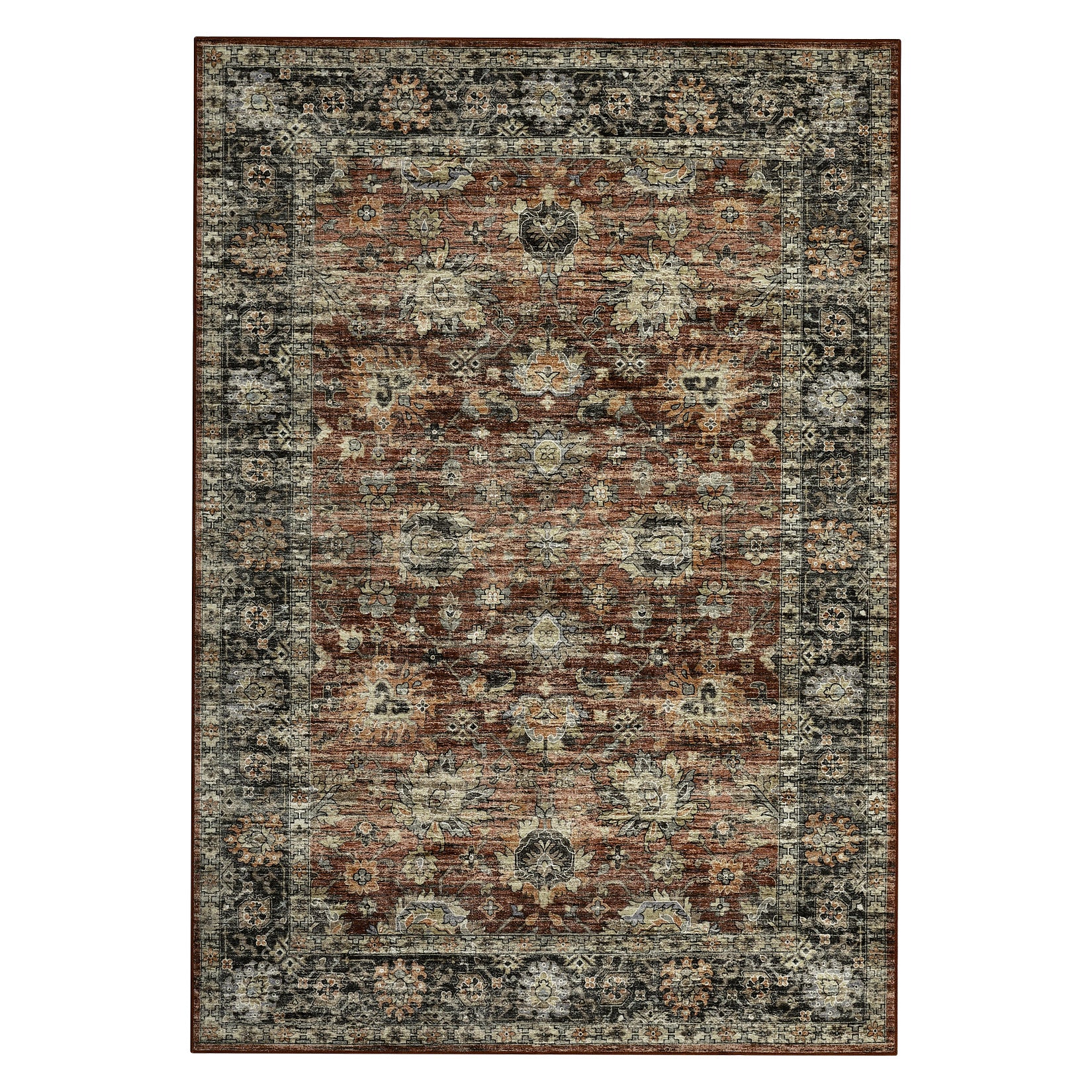 Garvee Hallway Rugs, Machine Washable Traditional Rug, Non Slip Floor Carpet, Low Pile Soft Printed Vintage Rug for Home Decor Entryway Bed Room Laundry Room Indoor