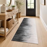 Garvee 2' x 6' Ombre Abstract Runner Rug, Washable Non-Slip Low-Pile Rug for Hallway, Kitchen & Entryway, Gray Gradient - Gray Gradient