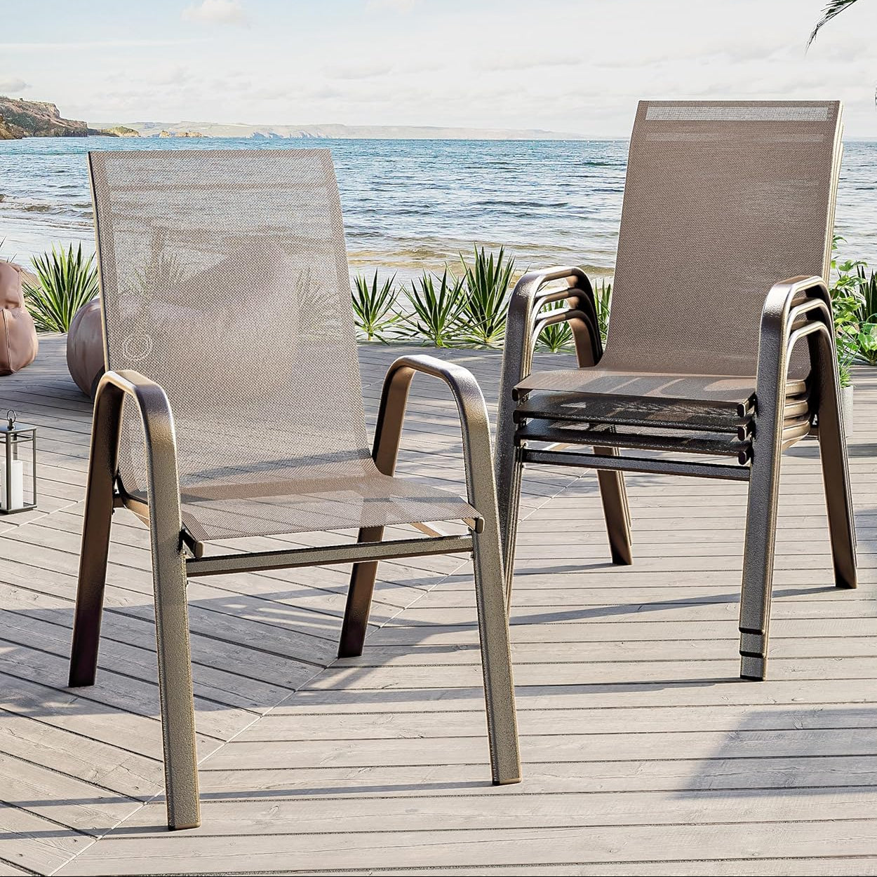 Swivel Patio Chairs Set Of Set For NUU GARDEN Patio Outdoor