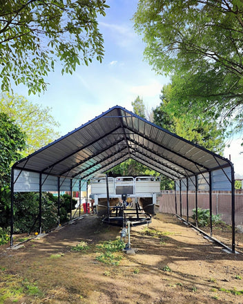 Garvee Metal Carport, 20 x 25 x 13 FT 2-Car Tall Shelter with Reinforced Steel Frame for Pickup Trucks, Bass Boats and Tractors