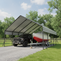 Garvee 20'x25'x13' Heavy-Duty Metal Carport, Extra Tall 2-Car Shelter with Reinforced Steel Frame, All-Weather Protection for Trucks, Boats & RVs