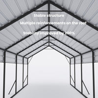 Garvee Heavy Duty Carport 13x26 Oversized Metal Shelter Galvanized Steel Frame & Roof Wind & Snow Resistant Outdoor Garage for Boats SUVs Trucks