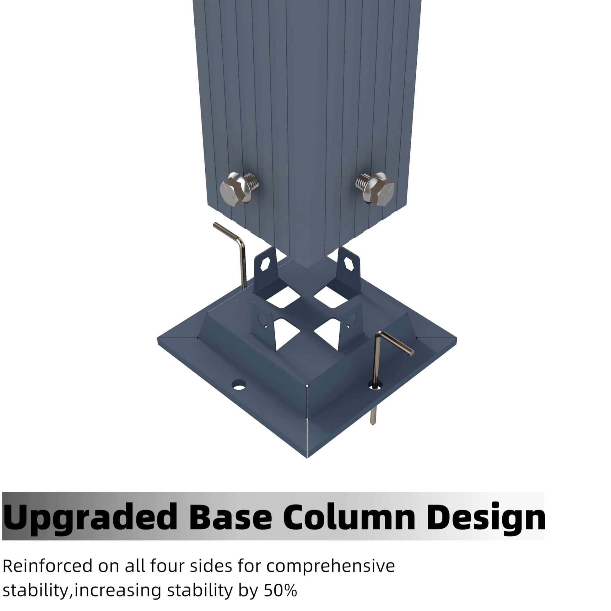 Garvee 10x10 Ft Pergola, Outdoor Metal Pergola with Retractable Canopy, Upgraded Wood-Grain Aluminum Pergola, Modern Pavilion for Backyard, Patio, Porch, Grape Trellis, Blue