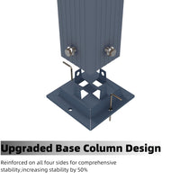 Garvee 10x10 Ft Pergola, Outdoor Metal Pergola with Retractable Canopy, Upgraded Wood-Grain Aluminum Pergola, Modern Pavilion for Backyard, Patio, Porch, Grape Trellis, Gray