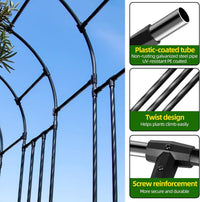 Garvee U-Shape Metal Cucumber Trellis for Raised Beds - Detachable Garden Arch for Climbing Vegetables like Tomato, Squash, Zucchini, Outdoor Use