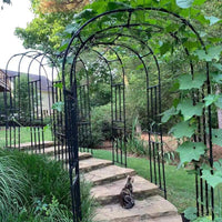 Garvee U-Shape Metal Cucumber Trellis for Raised Beds - Detachable Garden Arch for Climbing Vegetables like Tomato, Squash, Zucchini, Outdoor Use