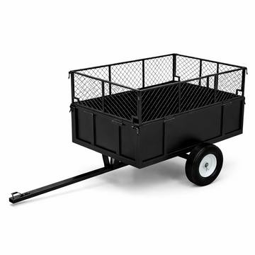 Garvee Heavy Duty Utility Trailer for ATV UTV 750lbs Capacity, 17 Cu. Ft. Bed, Removable Sides, Steel Frame, Pneumatic Tires, Hitch Compatible, Yard and Farm Use