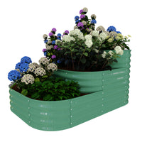Garvee 3-in-1 Modular Raised Garden Bed Kit - Galvanized Steel Tiered Planter Box for Vegetables, Outdoor Green Planting