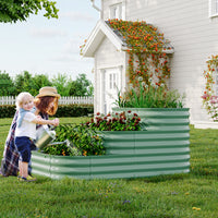 Garvee 3-in-1 Modular Raised Garden Bed Kit - Galvanized Steel Tiered Planter Box for Vegetables, Outdoor Green Planting