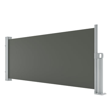 Garvee Retractable Side Awning 71''x138'' Privacy Screen Waterproof UV-Resistant Metal Frame Fade-Proof Fabric for Patio Balcony Pools