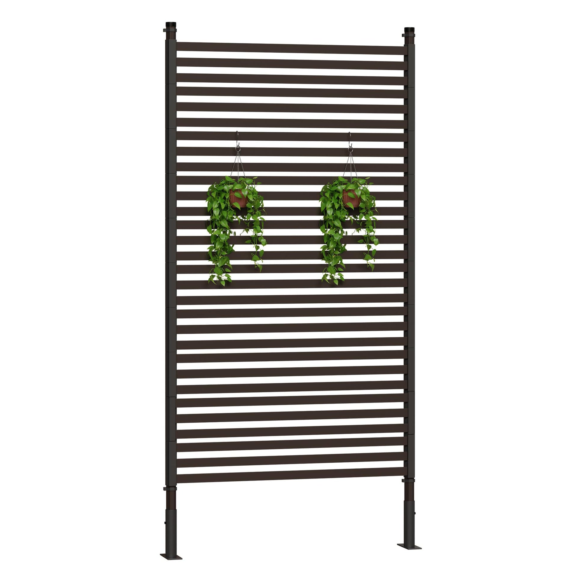 Garvee 72" H×36" W Metal Privacy Screen - Heavy-Duty, Rust-Resistant, Weatherproof, Decorative Fence Panel, Freestanding, Patio Use