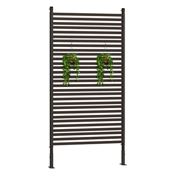 Garvee 72" H×36" W Metal Privacy Screen - Heavy-Duty, Rust-Resistant, Weatherproof, Decorative Fence Panel, Freestanding, Patio Use