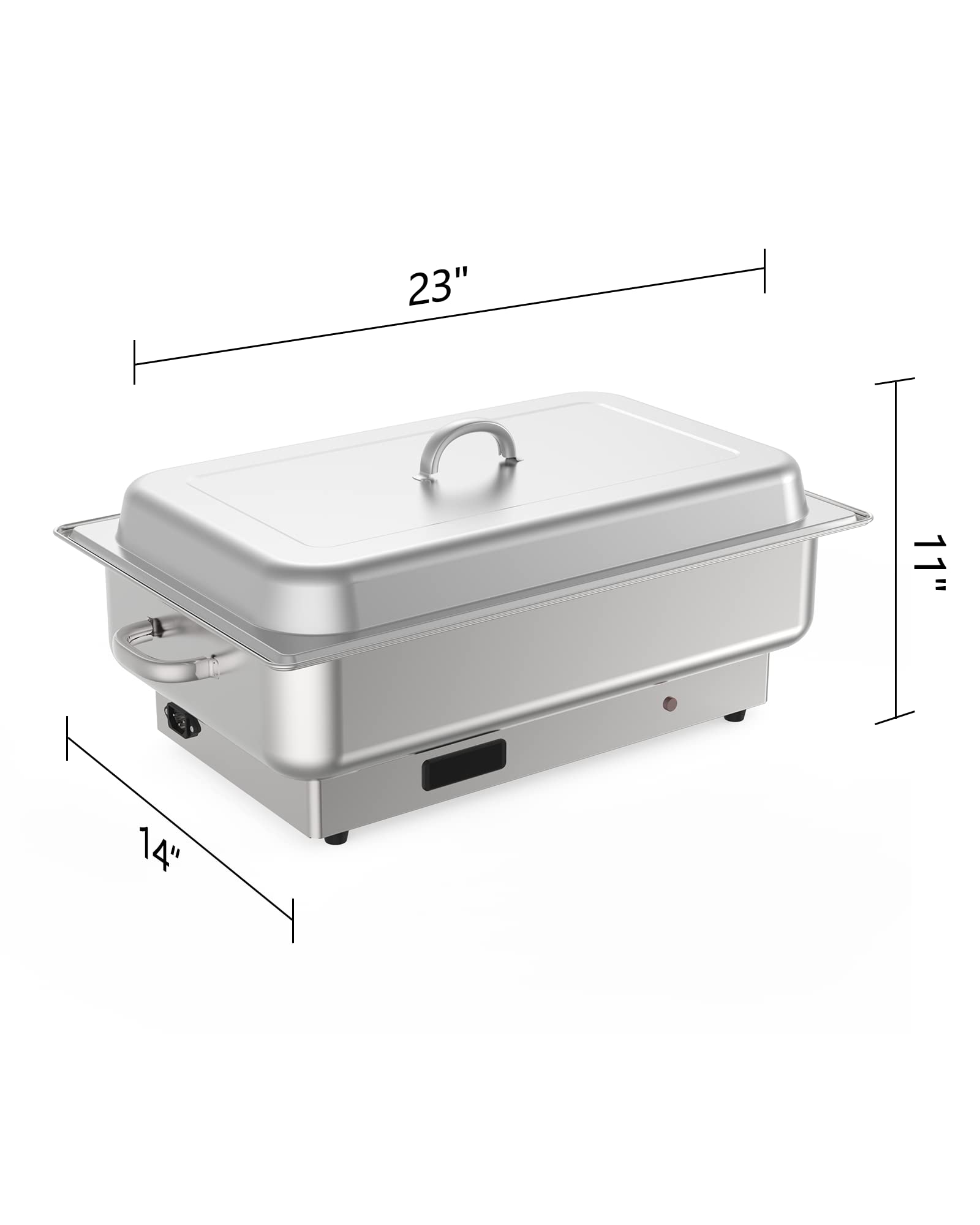 9QT Stainless Steel Electric Chafing Dish, Full-Size Warmer - GARVEE