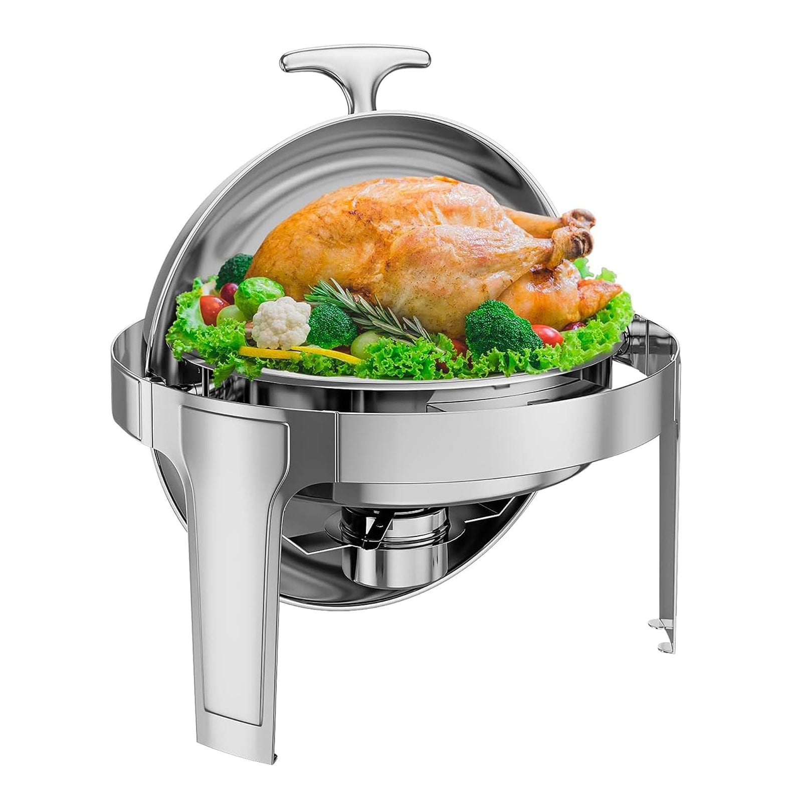 6QT Roll Top Chafing Dish Set, Full Size for Commercial Use - GARVEE