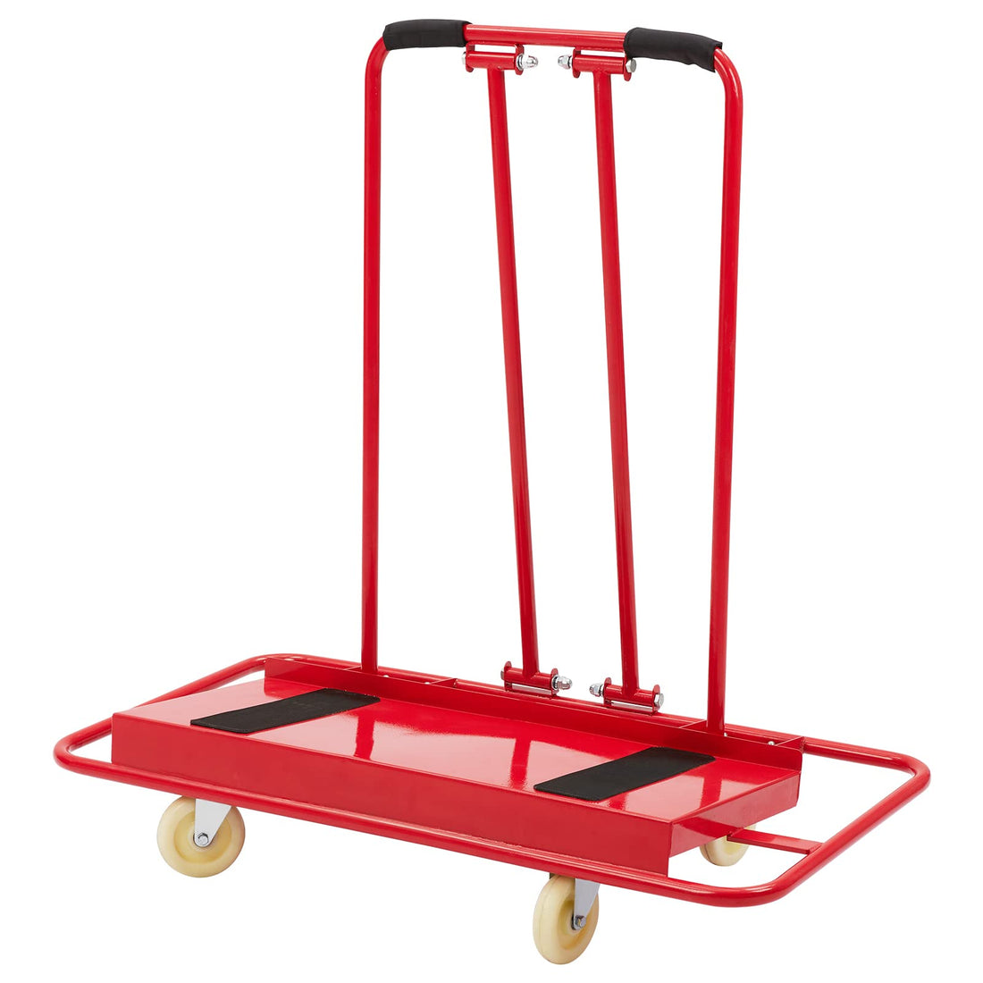 Drywall Cart 1600Lbs Load Capacity Heavy Duty Panel Dolly Cart with Four Swivel Casters Red