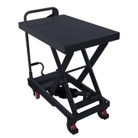 500LBS Hydraulic Scissor Cart, 28.5" Lift, Manual Table