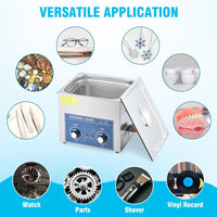 10.5qt, 10L 40kHz Ultrasonic Cleaner with Timer&Heater for Tools