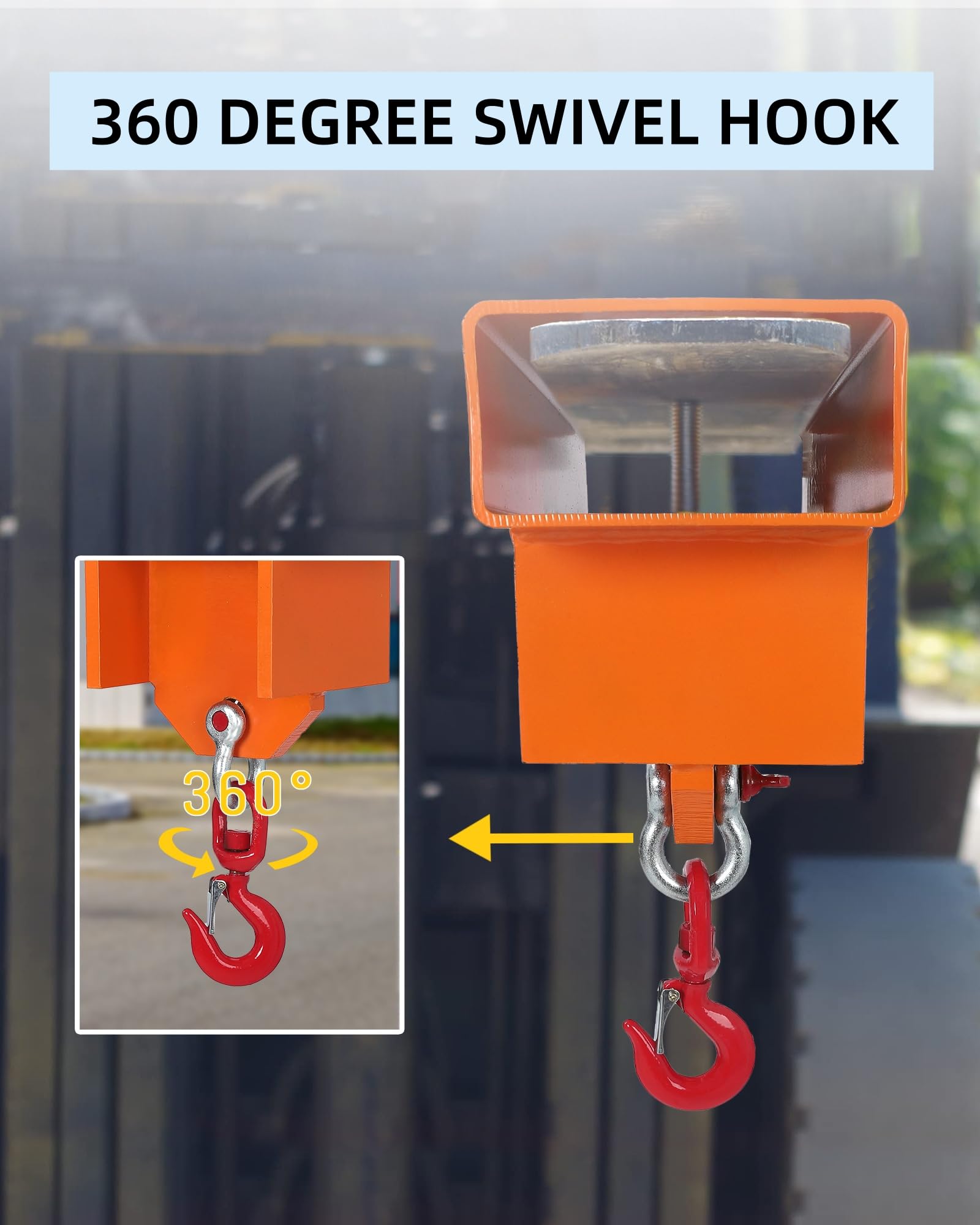 2200lbs Forklift Lifting Hook Attachment for Hoisting