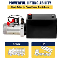 12V Hydraulic Pump Power Unit,13 Quart for Car Lift, Auto Repair