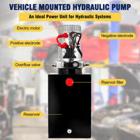 Double Acting 12V Hydraulic Power Unit, 13Qt, for Car Lifts