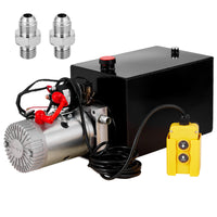 Double Acting 12V Hydraulic Power Unit, 13Qt, for Car Lifts