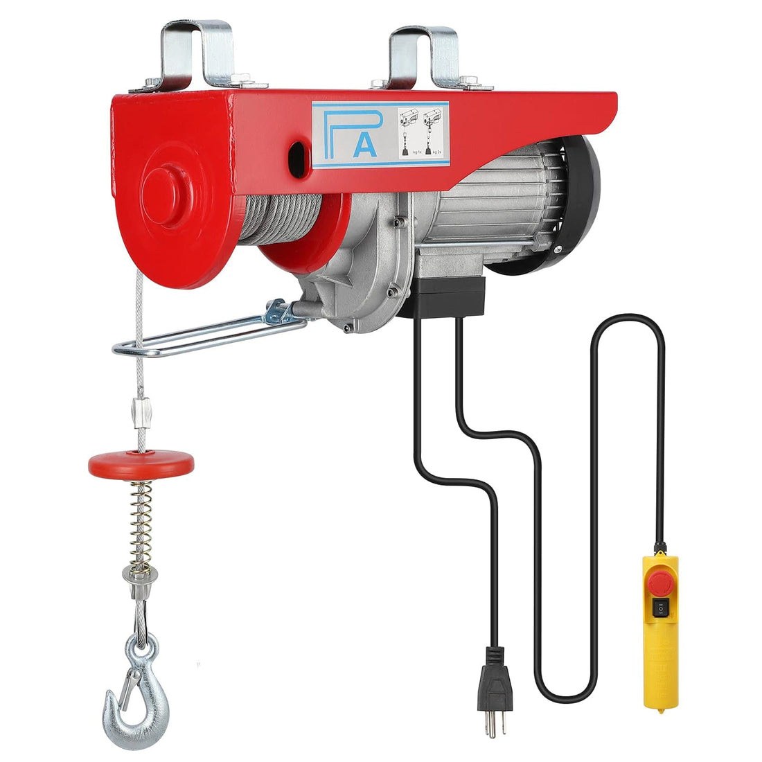 1760lbs Electric Hoist, 1600W, 39FT Lift, Remote, for Warehouse