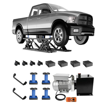 Garvee Heavy-Duty Portable Hydraulic Scissor Car Lift – 5000 lbs Capacity, Q235B Carbon Steel, Collapsible, Wheels, Adjustable, 26.8" Max Height – For Cars, SUVs, Light Trucks, Home Garage & Auto Repair – specs: 5000