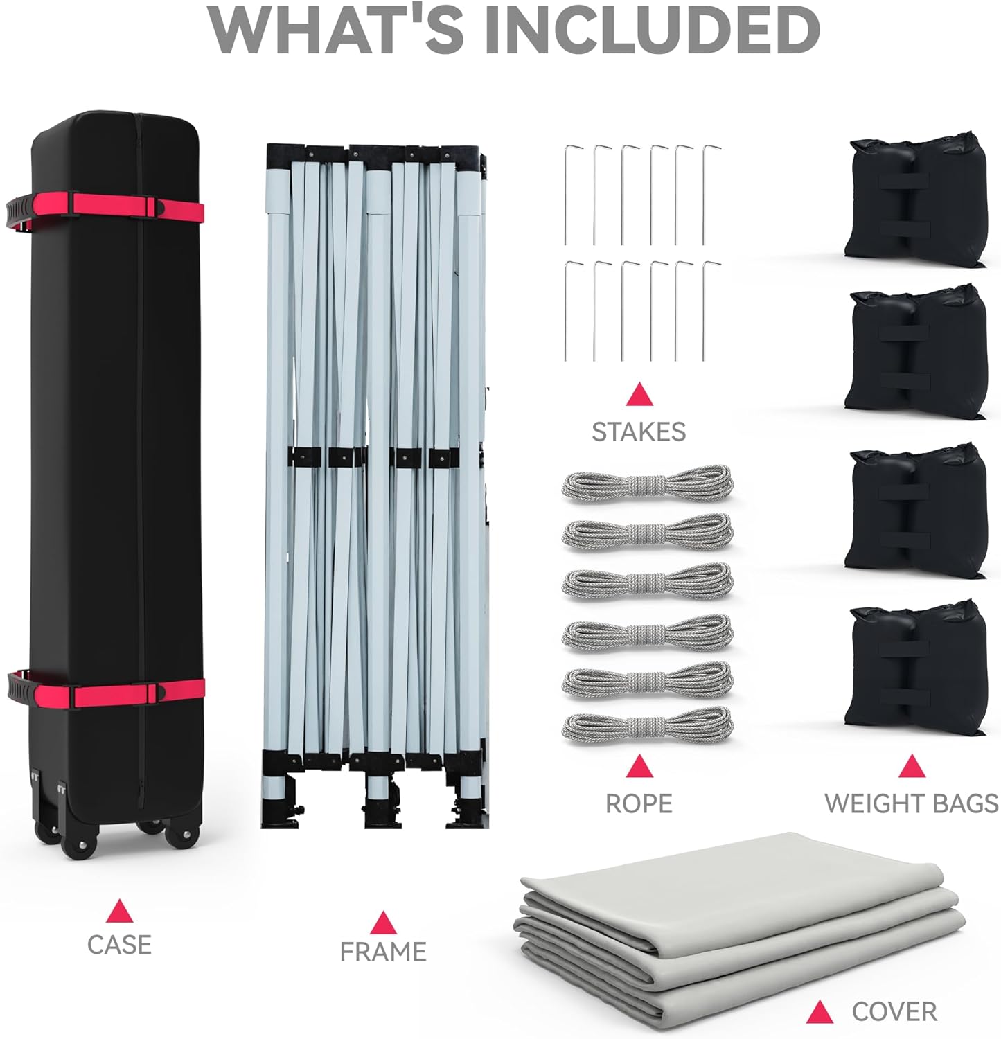 Garvee Graveelife 10x20 Pop Up Canopy Tent, Portable Outdoor Canopy with 4 Sidewalls, Wheeled Bag, Easy Set-Up Waterproof Outdoor Party Gazebo, Instant Tent for Wedding Backyard Garden Event