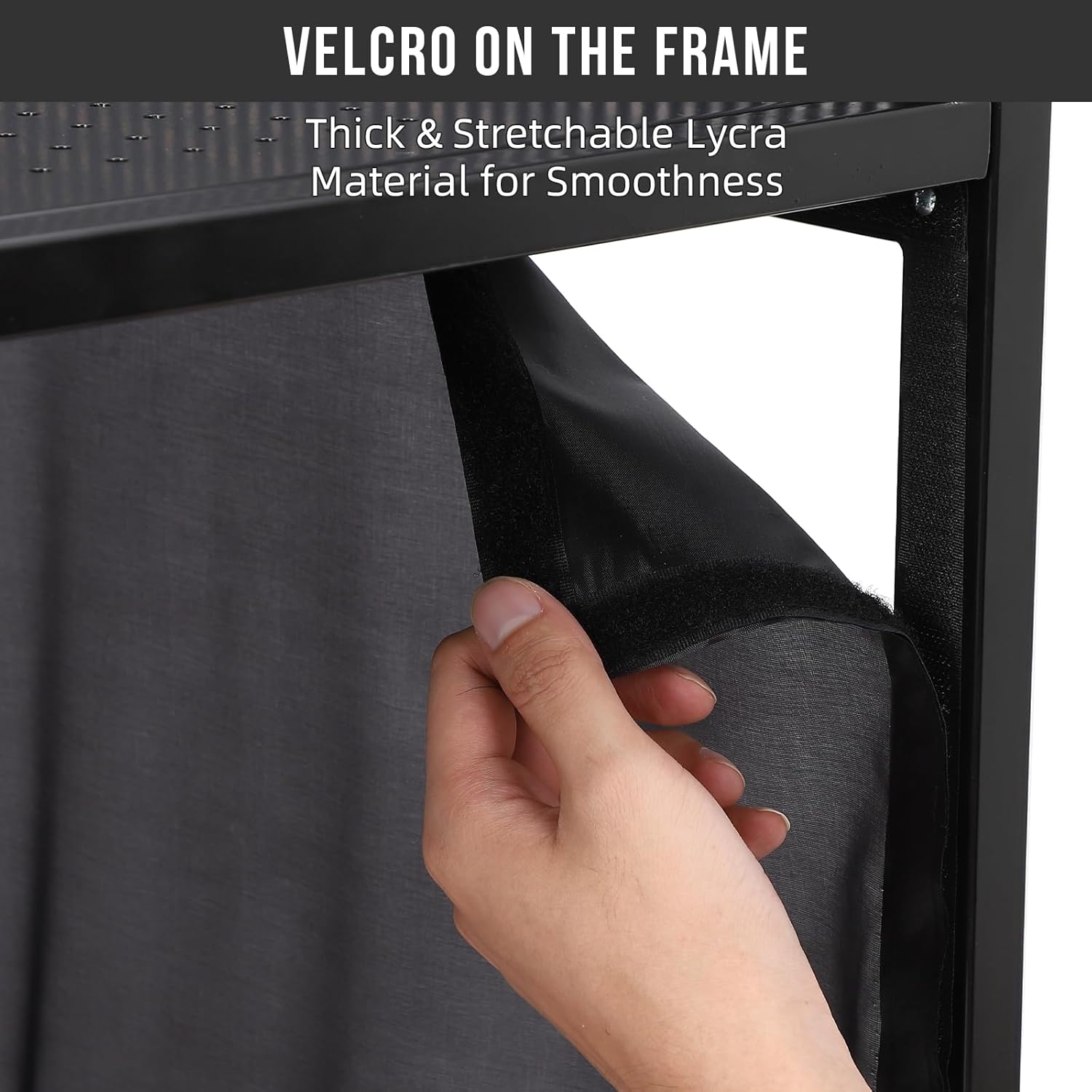 Garvee DJ Booth Portable DJ Facade Table Station Event Foldable 20"x40" Tabletop, Black & White Lighting Scrims for Show, Party, Gathering