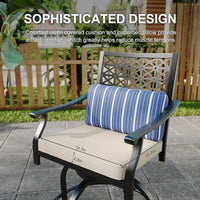 Garvee Outdoor High Swivel Bar Stools, Bar Height Patio Chairs with Cushions, Tall Counter Height Swivel Chairs for Outdoor Use