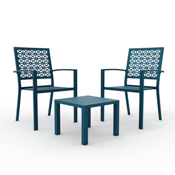 Garvee 3-Piece Outdoor Bistro Set, Modern Patio Furniture Set with Chairs and Table,for Lawn,Garden,Balcony