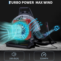 Garvee 66CC Backpack Gas Leaf Blower 4.0 HP 2-Stroke Engine Low Vibration Lightweight Padded Harness 880 CFM 320 MPH Yard Cleanup